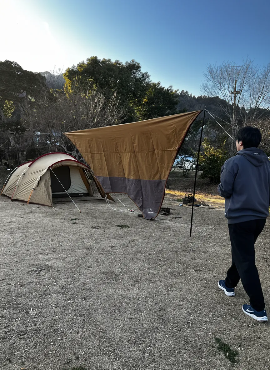 道具ゼロの夫婦が、手ぶらで初キャンプに泊まってきた話【千葉・TORAMI】