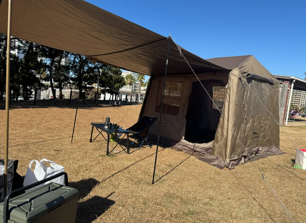 初心者夫婦が全部自分の道具で挑んだ、初めてのデイキャンプ【浦安市総合公園】
